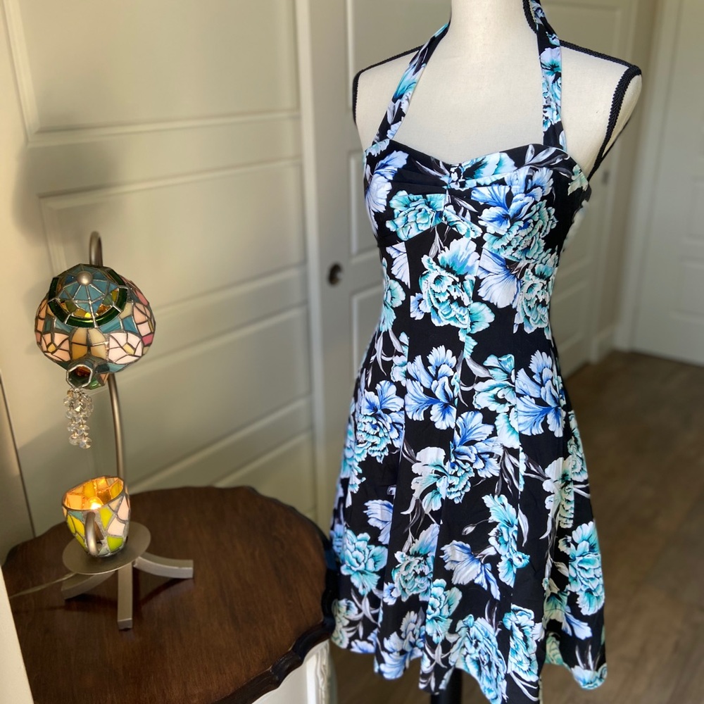 Teal Gorgeous dress with removable halter